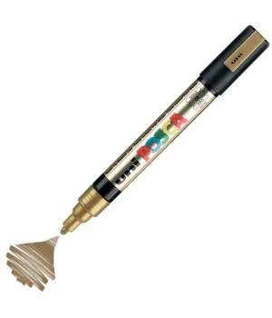 Uni Posca PC-5M Boyama Markörü 1.8-2.5 mm. METALİK ALTIN