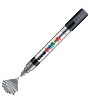 Uni Posca PC-5M Boyama Markörü 1.8-2.5 mm. METALİK GÜMÜŞ