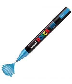 Uni Posca PC-5M Boyama Markörü 1.8-2.5 mm. METALİK MAVİ
