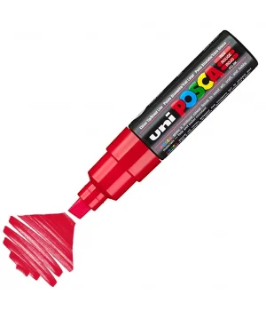 Uni Posca PC-8K Boyama Markörü 8 mm. Kesik Uç KIRMIZI