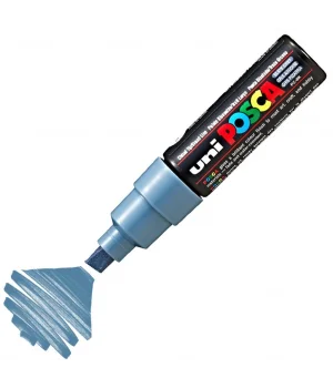 Uni Posca PC-8K Boyama Markörü 8 mm Kesik Uç KURŞUN GRİ