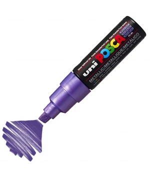 Uni Posca PC-8K Boyama Markörü 8 mm Kesik Uç METALİK MOR