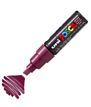 Uni Posca PC-8K Boyama Markörü 8 mm. Kesik Uç ŞARAP KIRMIZISI