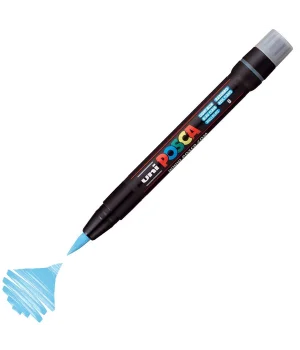 Uni Posca PCF-350 Boyama Markörü 1-10 mm. Fırça Uç AÇIK MAVİ