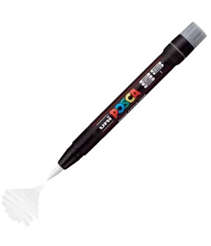 Uni Posca PCF-350 Boyama Markörü 1-10 mm. Fırça Uç BEYAZ