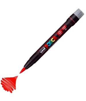 Uni Posca PCF-350 Boyama Markörü 1-10 mm. Fırça Uç KIRMIZI