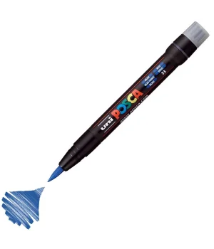 Uni Posca PCF-350 Boyama Markörü 1-10 mm. Fırça Uç MAVİ
