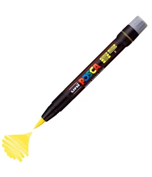 Uni Posca PCF-350 Boyama Markörü 1-10 mm. Fırça Uç SARI