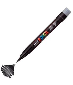 Uni Posca PCF-350 Boyama Markörü 1-10 mm. Fırça Uç SİYAH