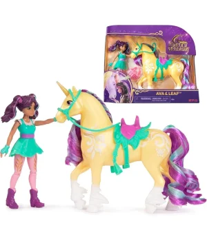 Unicorn Academy AVA ve Tek Boynuzlu At Leaf seti 12 cm