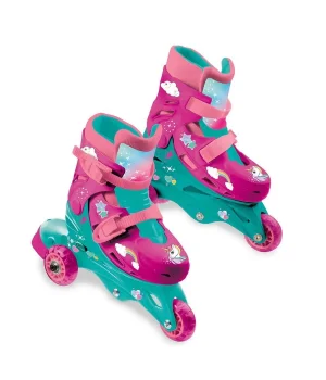 Unicorn Desenli Inline 3 Tekerlekli Paten