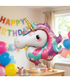 Unicorn Figürlü Büyük Boy Folyo Balon