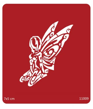 Üzgün Tribal Kanatlı Melek Geçici Dövme Deseni