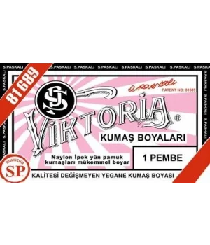 Viktoria Toz Kumaş Boyası 1 PEMBE