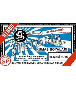 Viktoria Toz Kumaş Boyası 25 MAVİ KOYU