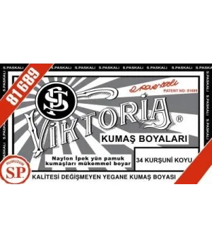 Viktoria Toz Kumaş Boyası 34 KURŞUNİ KOYU