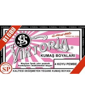 Viktoria Toz Kumaş Boyası 4 KOYU PEMBE