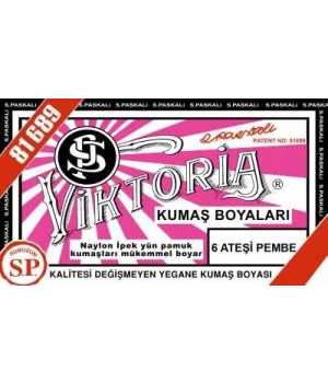 Viktoria Toz Kumaş Boyası 6 ATEŞİ PEMBE