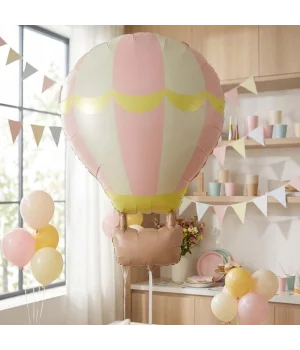 Vintage Tarzı Uçan Balon Şekilli Folyo Balon