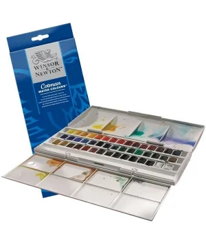 Winsor & Newton Cotman 1/2 Tablet Sulu Boya Seti 45 Renk