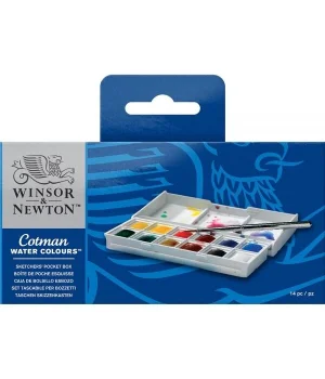 Winsor & Newton Cotman Sketchers Pocket Box 1/2 Tablet Sulu Boya Seti 12 Renk