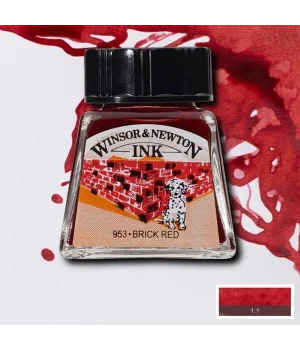 Winsor & Newton Drawing Ink Çizim Mürekkebi 14 ml. 040 Brick Red