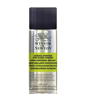 Winsor & Newton General Purpose High Gloss Varnish Çok Amaçlı Parlak Sprey Vernik 400 ml.