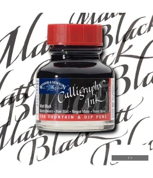 Winsor & Newton Kaligrafi Mürekkebi 30 ml. MATT BLACK
