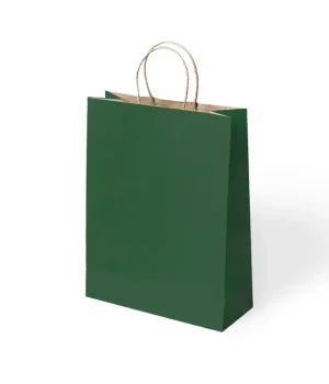 Yeşil Büküm Saplı Kraft Çanta 31x41cm
