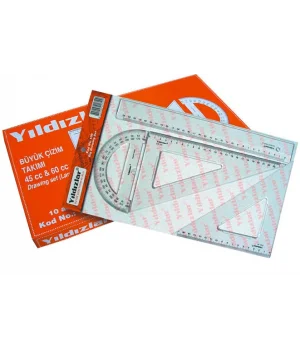 Yıldızlar Plastik Büyük Çizim Takımı