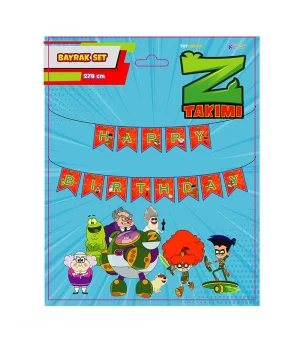 Z Takımı Happy Birthday Harf Afiş