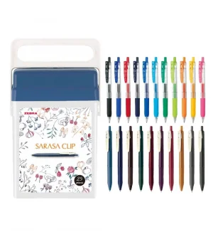 Zebra Sarasa Clip Jel Mürekkepli Roller Kalem Seti 0.5 mm. 25 Color Box Set