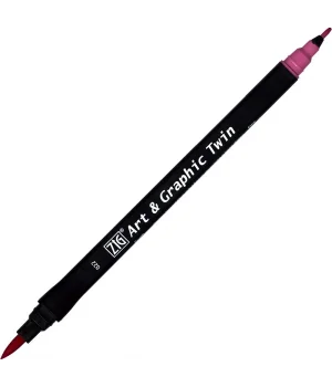 Zig Art & Graphic Twin Marker Çizim Kalemi 22 Dark Carmine