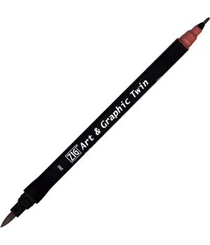 Zig Art & Graphic Twin Marker Çizim Kalemi 260 Tuscan Red