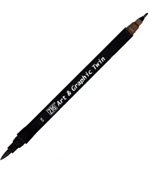 Zig Art & Graphic Twin Marker Çizim Kalemi 76 Vandyke Brown