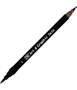 Zig Art & Graphic Twin Marker Çizim Kalemi 77 Warm Sepia