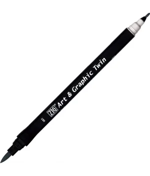 Zig Art & Graphic Twin Marker Çizim Kalemi 81 Silver Grey