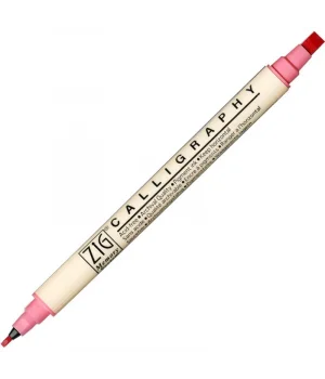 Zig Calligraphy Çift Uçlu Kaligrafi Kalemi 2 mm. + 5 mm. 021 Salmon