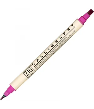 Zig Calligraphy Çift Uçlu Kaligrafi Kalemi 2 mm. + 5 mm. 025 Pure Pink