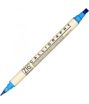 Zig Calligraphy Çift Uçlu Kaligrafi Kalemi 2 mm. + 5 mm. 031 Baby Blue