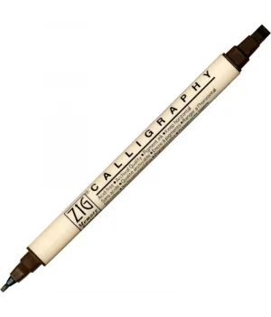 Zig Calligraphy Çift Uçlu Kaligrafi Kalemi 2 mm. + 5 mm. 062 Chocolate
