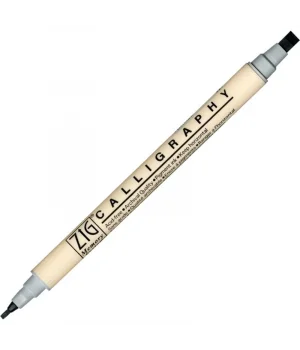 Zig Calligraphy Çift Uçlu Kaligrafi Kalemi 2 mm. + 5 mm. 091 Platinum