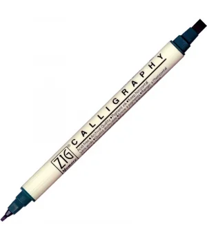 Zig Calligraphy Çift Uçlu Kaligrafi Kalemi 2 mm. + 5 mm. 401 Hunter Green