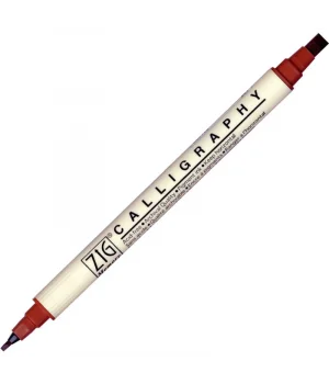 Zig Calligraphy Çift Uçlu Kaligrafi Kalemi 2 mm. + 5 mm. 601 Coffee