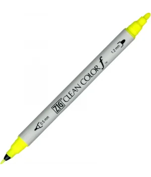 Zig Clean Color f Çift Uçlu Kalem 001 Fluorescent Yellow