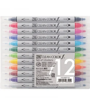 Zig Clean Color f Çift Uçlu Kalem Seti 12 Renk