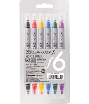 Zig Clean Color f Çift Uçlu Kalem Seti 6 Renk