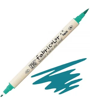 Zig Fabricolor Twin Çift Uçlu Kumaş Tekstil Boyama Kalemi TURQUOISE GREEN