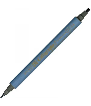 Zig Kaligrafi Kalemi Çift Uçlu 2 mm. + 3.5 mm. Gri