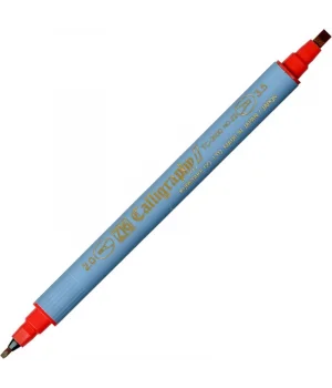 Zig Kaligrafi Kalemi Çift Uçlu 2 mm. + 3.5 mm. Kırmızı